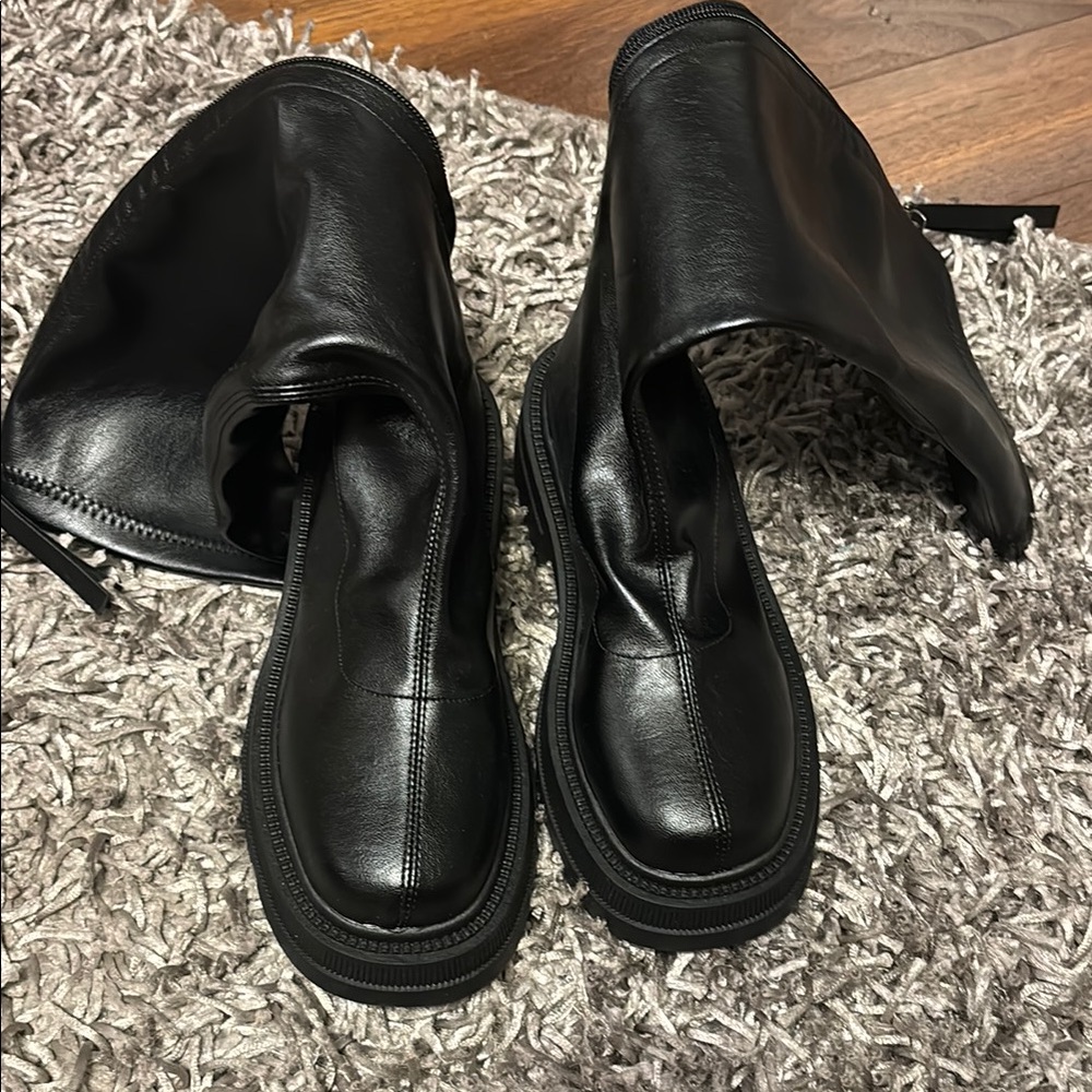 Black Leather Boots